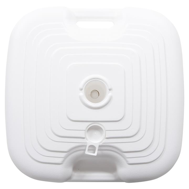 PLASTIC UMBRELLA BASE WITH HANDLE SOLBAS HM6112.01 WHITE COLOR-FOR POLE 20/38mm 45x11Hcm.