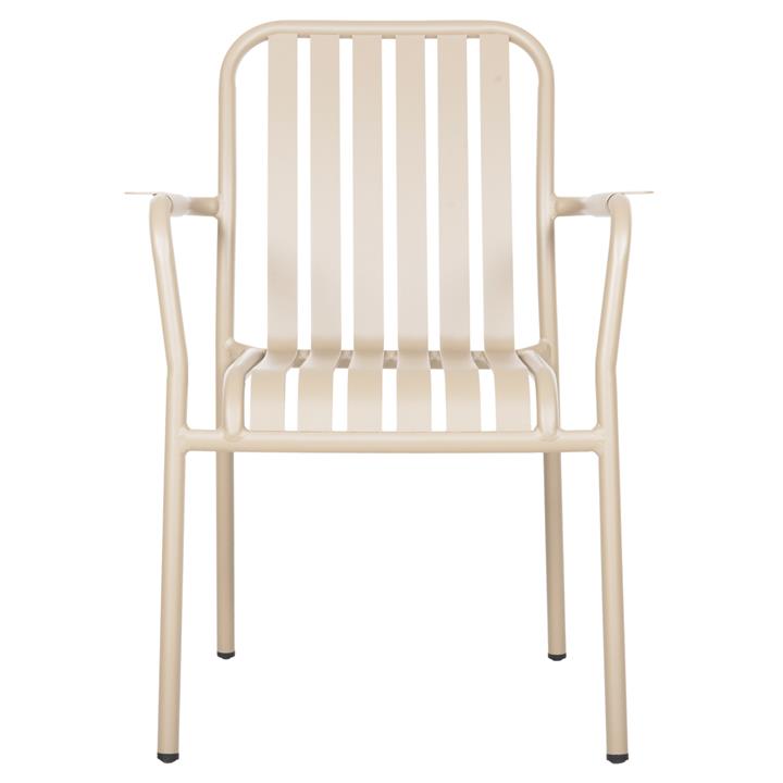 ALUMINUM ARMCHAIR RACHEL HM6088.04 CHAMPAGNE COLOR 63x58x85Hcm.
