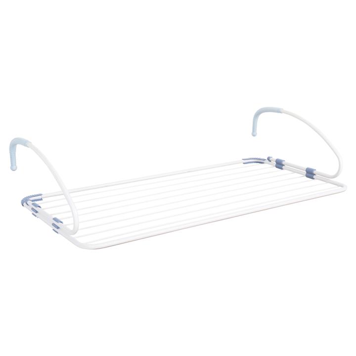 HANGING ALUMINUM DRYING RACK HM12166 WHITE-TOTAL HANGING LENGTH 10m--107x3x55cm.