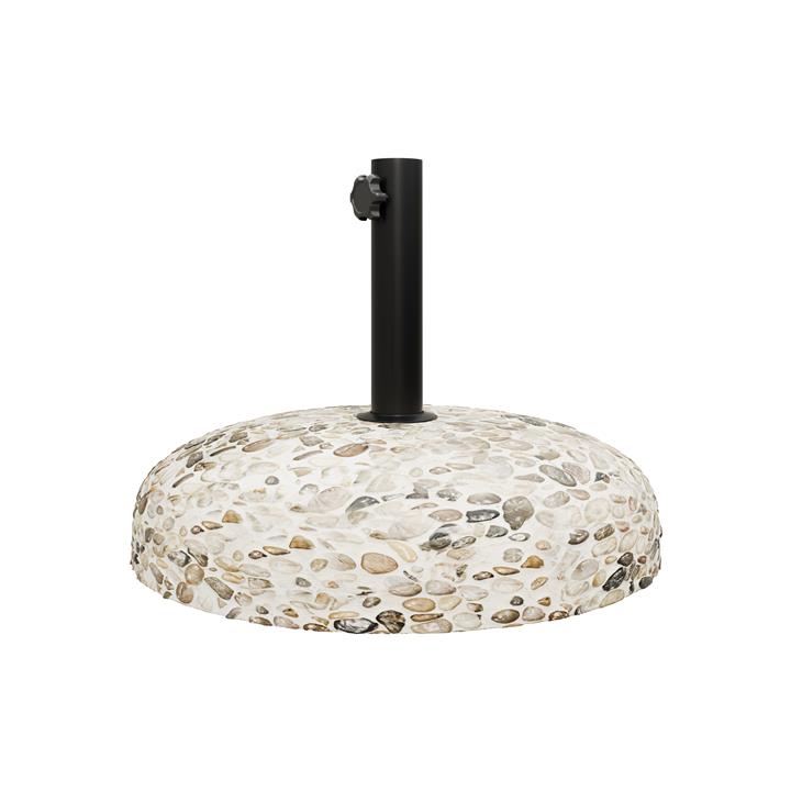 Cement ubrella base with cobble stone pakoworld 35kg D50cm