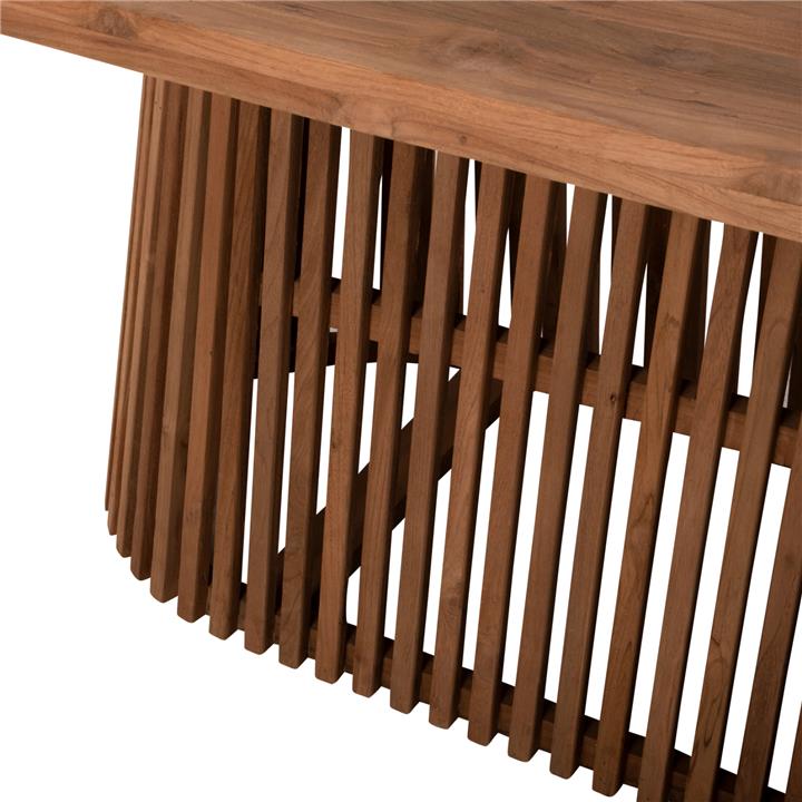 DINING TABLE REMIK HM9835 TEAK WOOD IN NATURAL 100x200x75,5Hcm. TABLETOP 4cm.