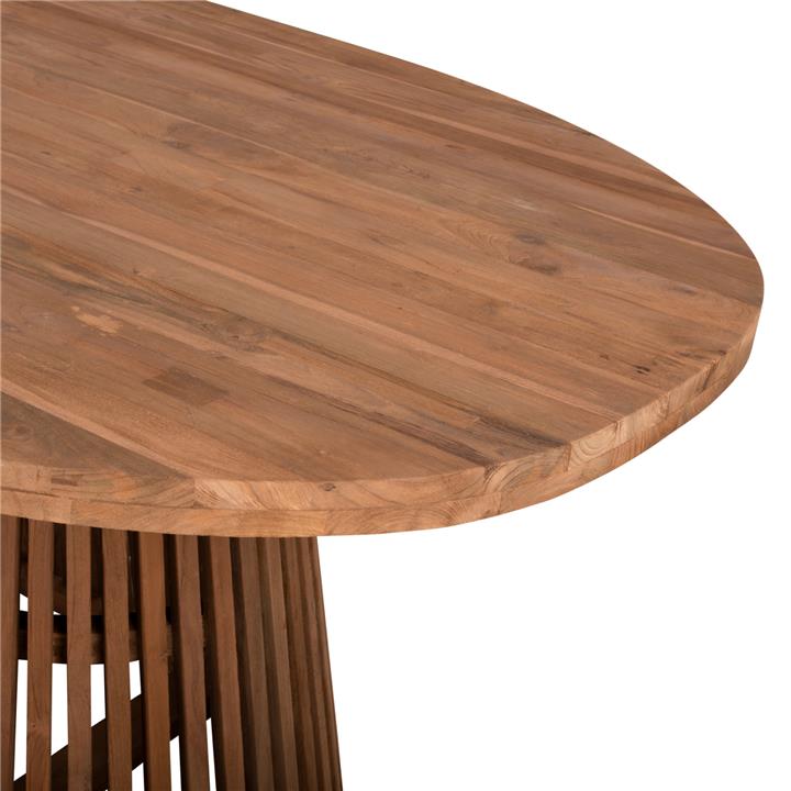 DINING TABLE REMIK HM9835 TEAK WOOD IN NATURAL 100x200x75,5Hcm. TABLETOP 4cm.