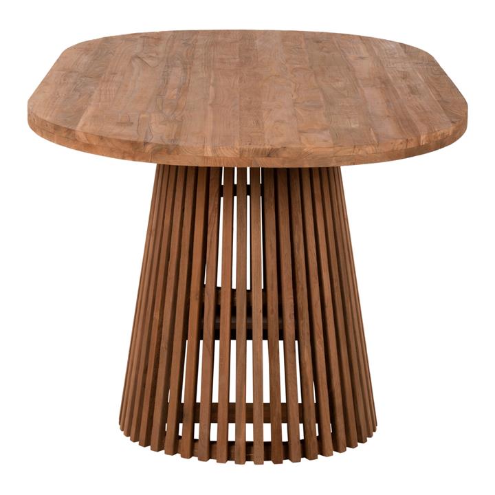 DINING TABLE REMIK HM9835 TEAK WOOD IN NATURAL 100x200x75,5Hcm. TABLETOP 4cm.