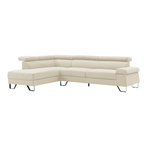 Left corner sofa Gracious pakoworld beige fabric 257x178x86cm