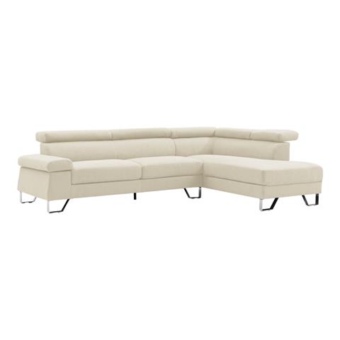 Right corner sofa Gracious pakoworld beige fabric 257x178x86cm