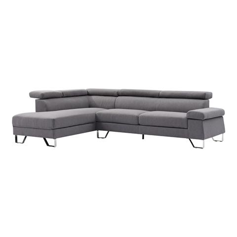 Left corner sofa Gracious pakoworld dark grey fabric 257x178x86cm