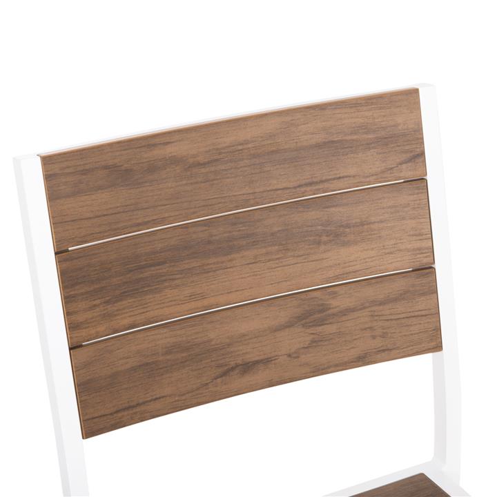 ALUMINUM CHAIR SAGA HM6063.01 WHITE WITH POLYWOOD 46x52x86Hcm.