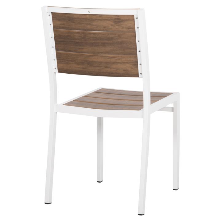 ALUMINUM CHAIR SAGA HM6063.01 WHITE WITH POLYWOOD 46x52x86Hcm.
