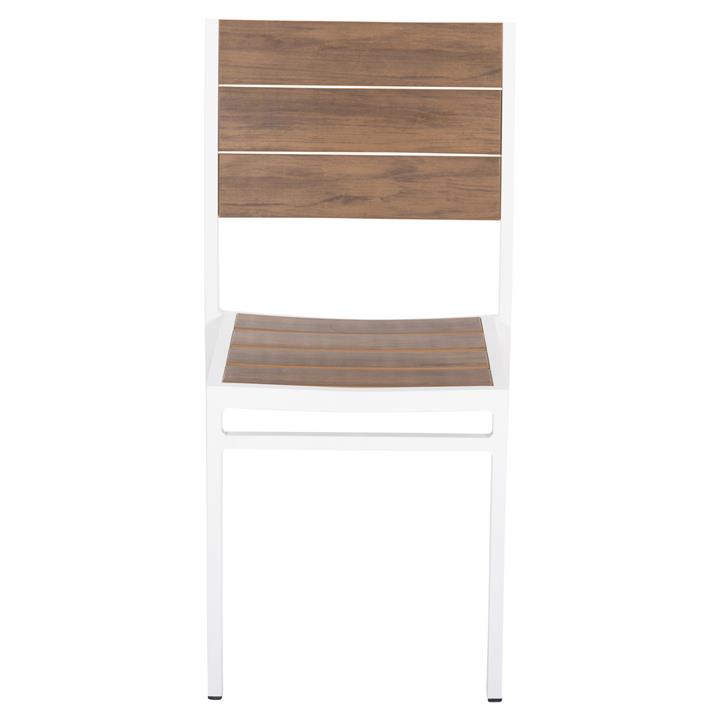 ALUMINUM CHAIR SAGA HM6063.01 WHITE WITH POLYWOOD 46x52x86Hcm.