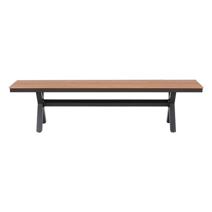 ΠΑΓΚΑΚΙ ΑΛΟΥΜΙΝΙΟΥ TAWNEE HM6040.01 ΑΝΘΡΑΚΙ-POLYWOOD ΚΑΘΙΣΜΑ ΦΥΣΙΚΟ 220x36x44,5Υεκ.