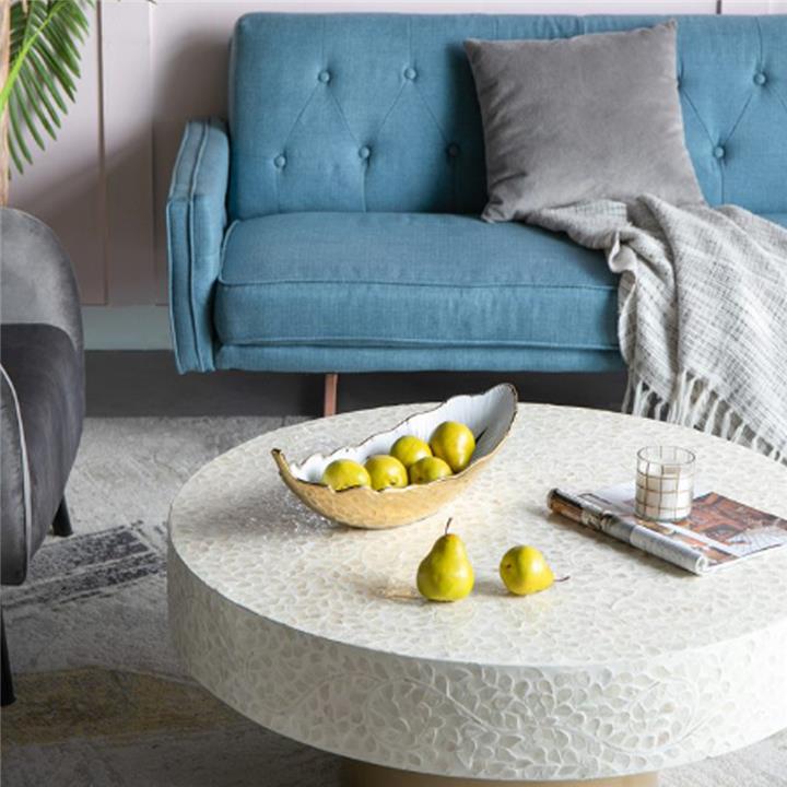 Artekko Leaf Bowl  Πιατέλα/Μπολ Διακοσμητικό Φύλλο Κεραμίκο Λευκό/Χρυσό (47x18x15.5)cm