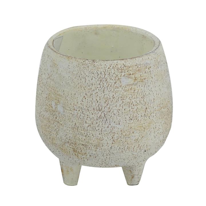 Artekko Cement Βάζο/Κασπώ Τσιμεντένιο Λευκό (15.5x15.5x16)cm
