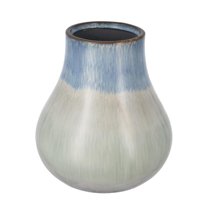 Artekko Silk Διακοσμητικό Βάζο Κεραμικό Μπεζ/Μπλε (23x23x25.5)cm