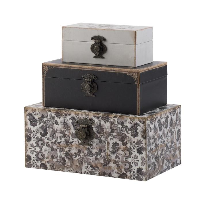 Artekko Box Κοσμηματοθήκη/Κουτί Διακοσμητικό Πολύχρωμο MDF (19x31x14)cm Σετ/3