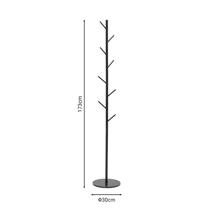 Coat stand Fori pakoworld black metal 30x30x173cm