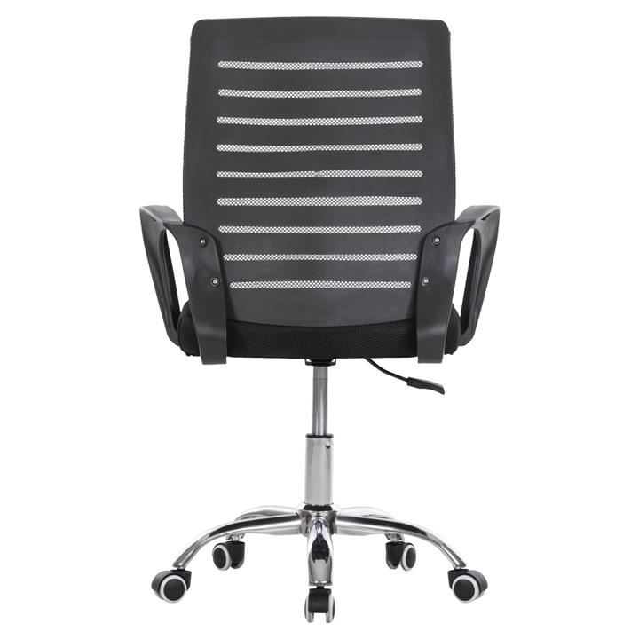 OFFICE CHAIR TRAIL HM1192 BLACK MESH-CHROMED METAL LEG 64x55x98,5Hcm.