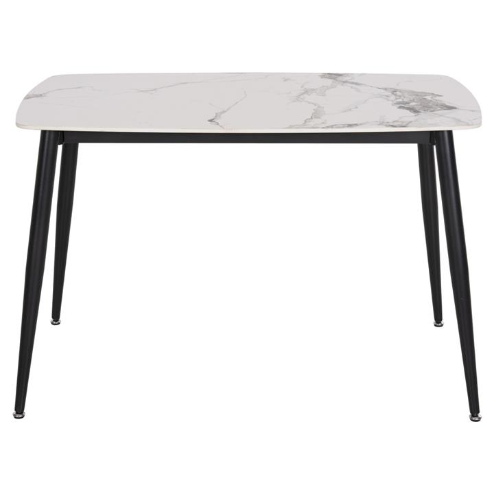 ΤΡΑΠΕΖΙ RAVEN HM9854.01 ΚΕΡΑΜΙΚΟ TOP ΛΕΥΚΟ ΜΑΡΜΑΡΟ-ΜΑΥΡΟ ΜΕΤΑΛΛΟ 117,5x67,5x76Υεκ.