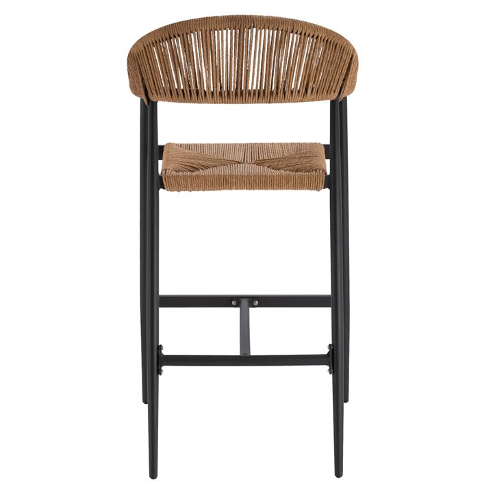 ΣΚΑΜΠΟ BAR ΑΛΟΥΜΙΝΙΟΥ GREGG HM5788.12 ΑΝΘΡΑΚΙ-ΜΠΕΖ ΤΗΣ ΑΜΜΟΥ ΣΥΝΘ.RATTAN 55x57x106Υεκ