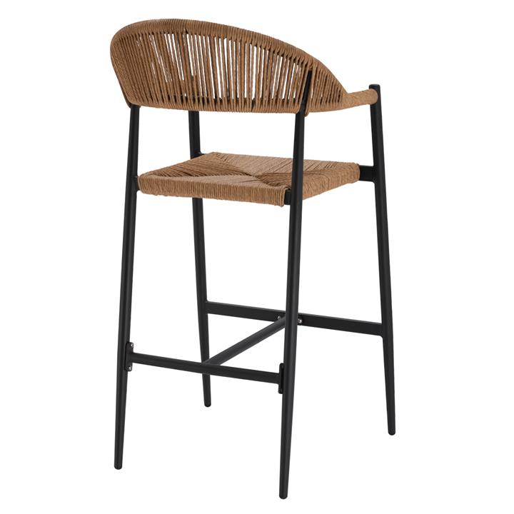 ΣΚΑΜΠΟ BAR ΑΛΟΥΜΙΝΙΟΥ GREGG HM5788.12 ΑΝΘΡΑΚΙ-ΜΠΕΖ ΤΗΣ ΑΜΜΟΥ ΣΥΝΘ.RATTAN 55x57x106Υεκ