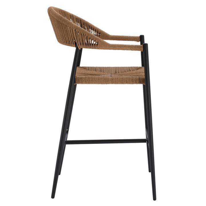 ΣΚΑΜΠΟ BAR ΑΛΟΥΜΙΝΙΟΥ GREGG HM5788.12 ΑΝΘΡΑΚΙ-ΜΠΕΖ ΤΗΣ ΑΜΜΟΥ ΣΥΝΘ.RATTAN 55x57x106Υεκ