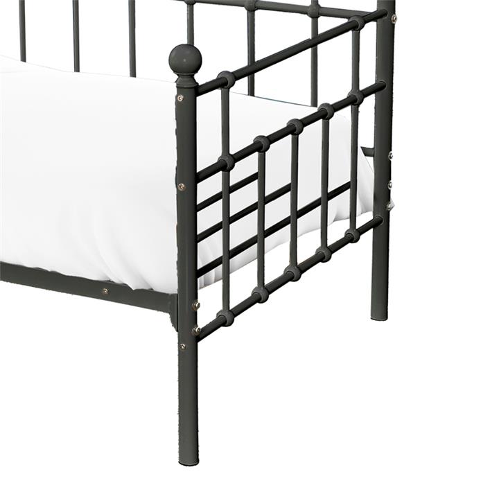 Bed Havelock pakoworld black metal 90x190x98cm