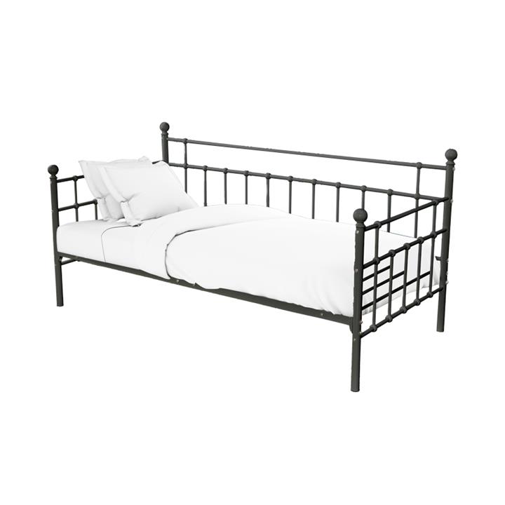 Bed Havelock pakoworld black metal 90x190x98cm