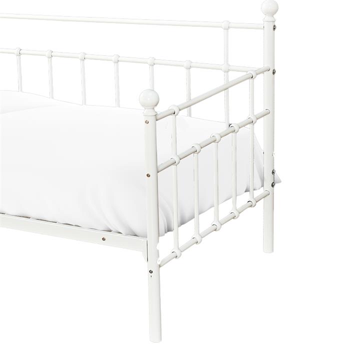 Bed Havelock pakoworld white metal 90x190x98cm
