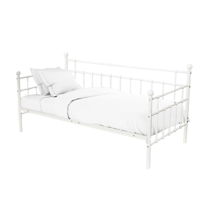 Bed Havelock pakoworld white metal 90x190x98cm