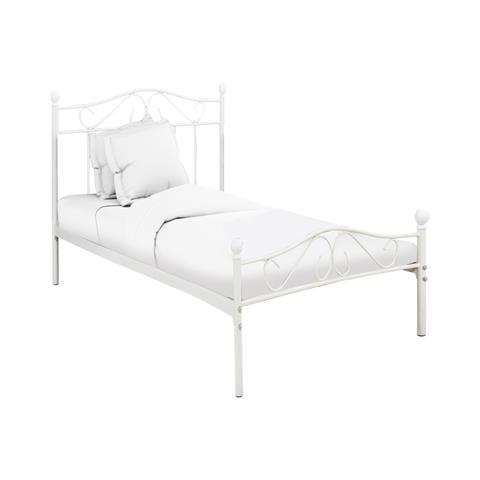 Bed Yorick pakoworld white metal 90x190x99cm