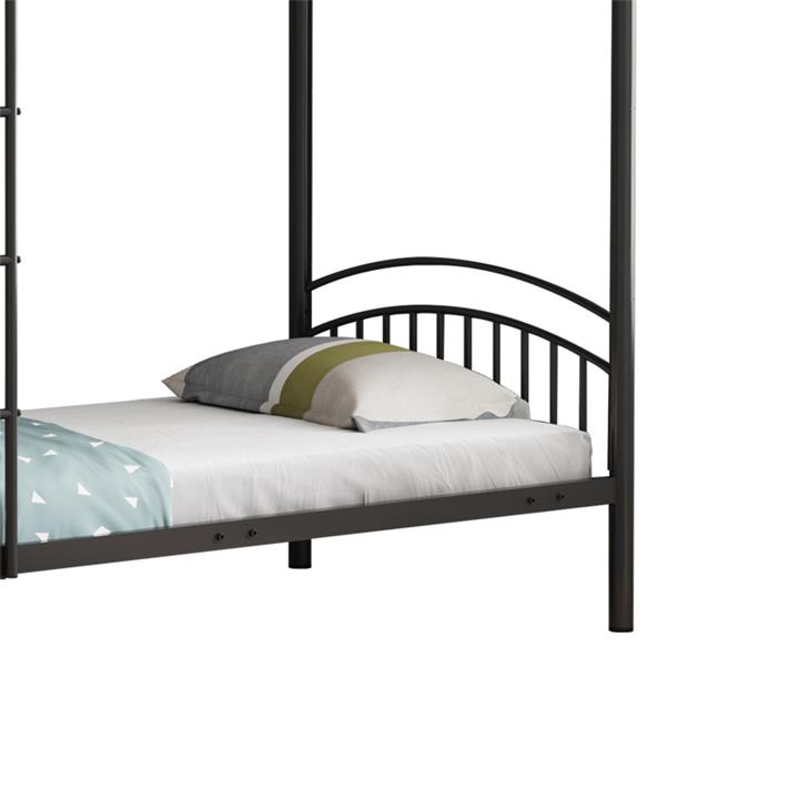 Bunk bed  Mordecai pakoworld black metal 90x190x165cm