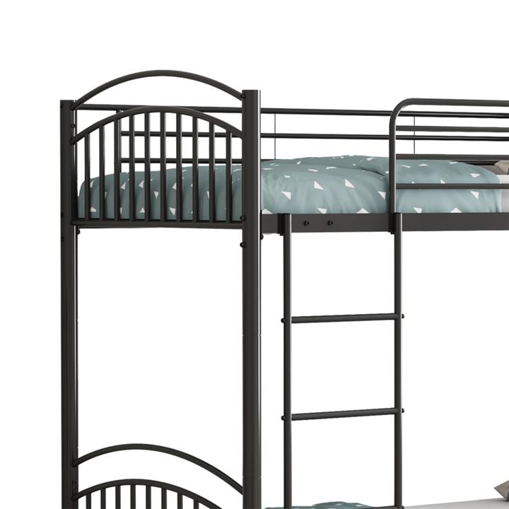 Bunk bed  Mordecai pakoworld black metal 90x190x165cm