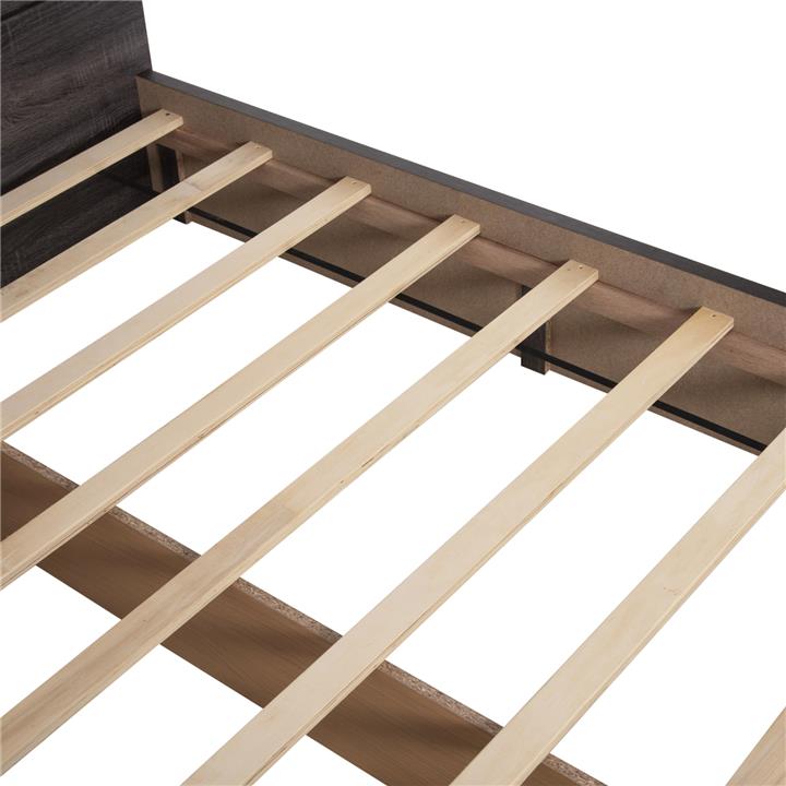 BED CAPRI HM312.07 WITH 2 DRAWERS MELAMINE IN ZEBRANO COLOR FOR MATTRESS 150x200cm.