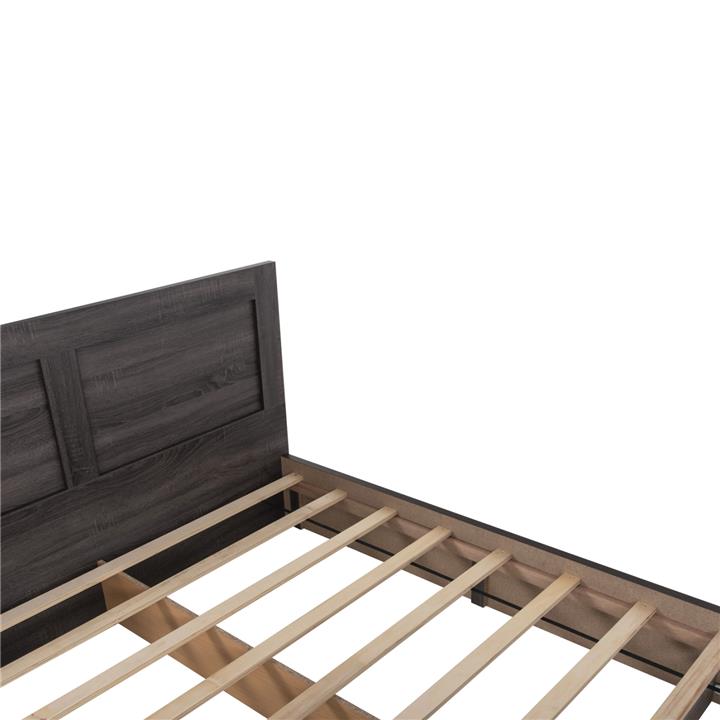 BED CAPRI HM312.07 WITH 2 DRAWERS MELAMINE IN ZEBRANO COLOR FOR MATTRESS 150x200cm.