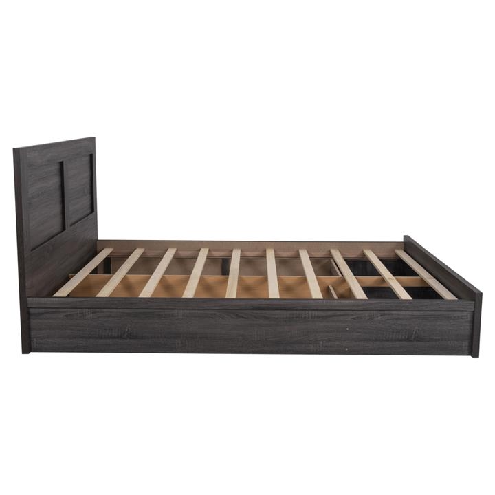 BED CAPRI HM312.07 WITH 2 DRAWERS MELAMINE IN ZEBRANO COLOR FOR MATTRESS 150x200cm.