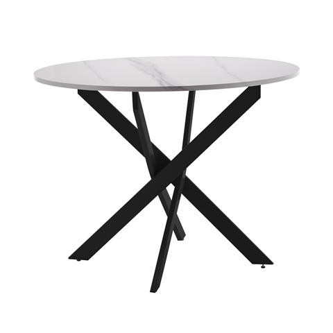Dining table Dammero pakoworld melamine white marble-black D100x75cm