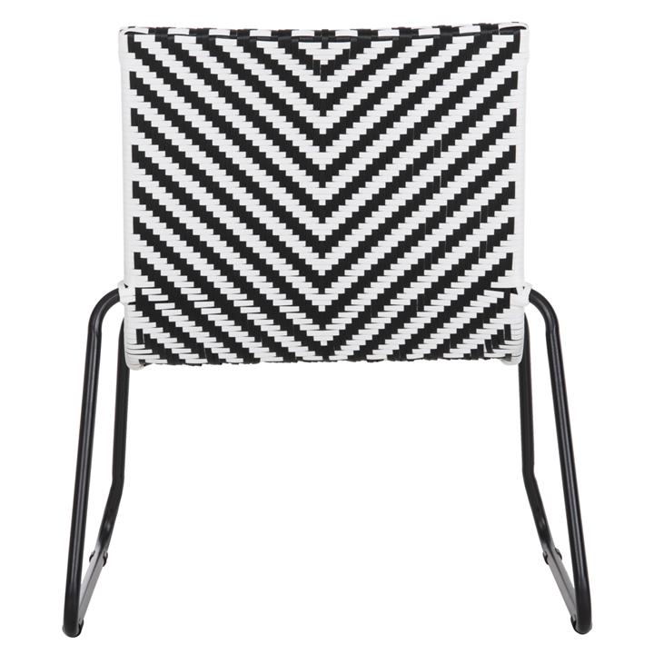 ΜΕΤΑΛΛΙΚΗ ΚΑΡΕΚΛΑ PONY HM6082 ΜΑΥΡΟ & ΑΣΠΡΟ ΣΥΝΘ.RATTAN 66x68x75Υεκ.