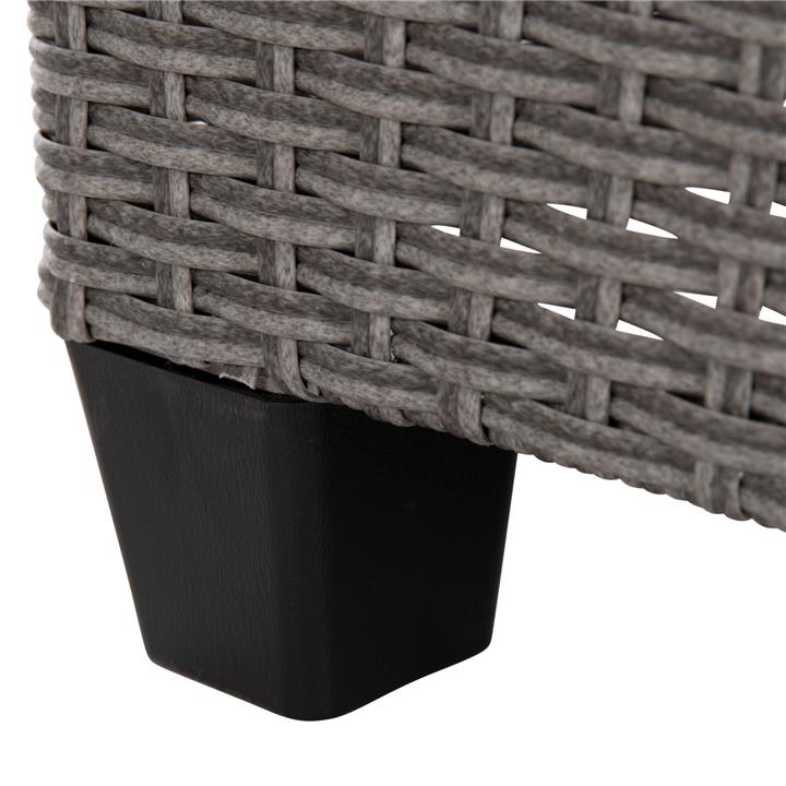 OUTDOOR LOUNGE SET RIGHT CORNER SOFA&TABLE CARSON HM6078.01 GREY SYNTHETIC RATTAN-CUSHIONS-PS WOOD