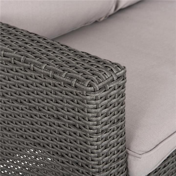 OUTDOOR LOUNGE SET RIGHT CORNER SOFA&TABLE CARSON HM6078.01 GREY SYNTHETIC RATTAN-CUSHIONS-PS WOOD