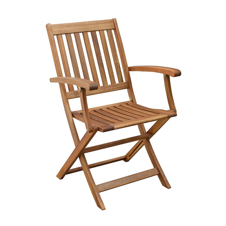 Joter pakoworld folding armchair natural acacia wood 53x60x90cm