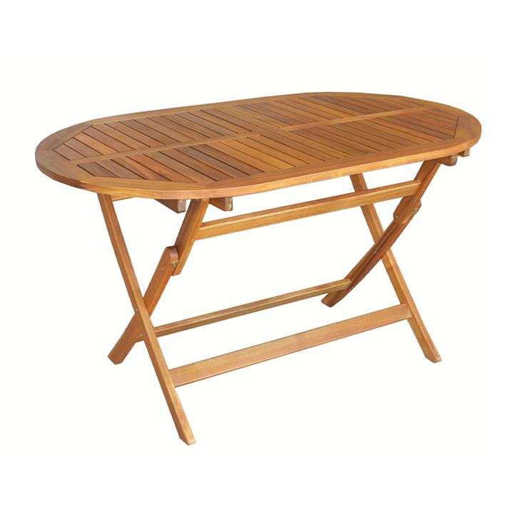 Falov pakoworld folding table natural solid acacia wood 130x80x72cm