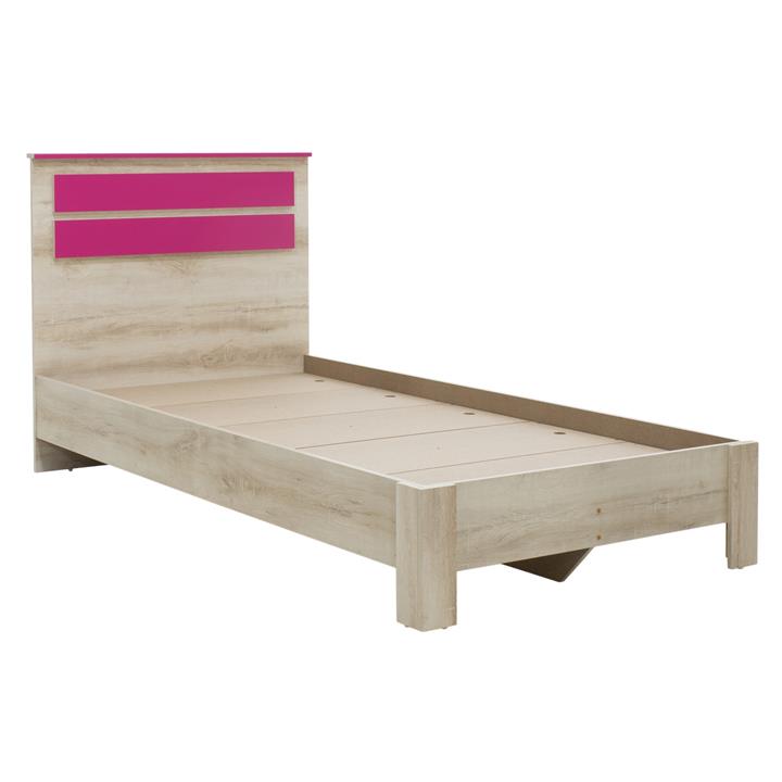 Bed Looney pakoworld in castillo-pink color 100x200cm
