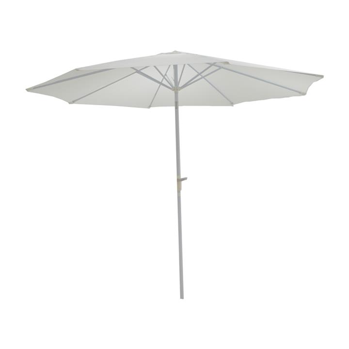 Professional umbrella Frow pakoworld single piece white aluminium-fabric beige D3m