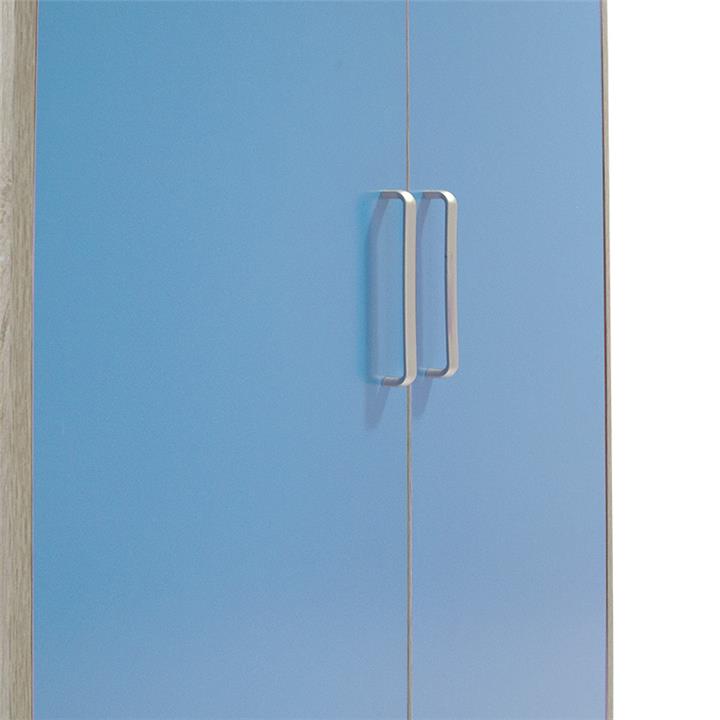 Children's wardrobe Looney pakoworld with 2 doors and drawers in castillo-blue colour 81x57x183