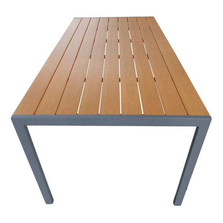 Nares table pakoworld aluminum anthracite-plywood natural 180x90x72.5cm