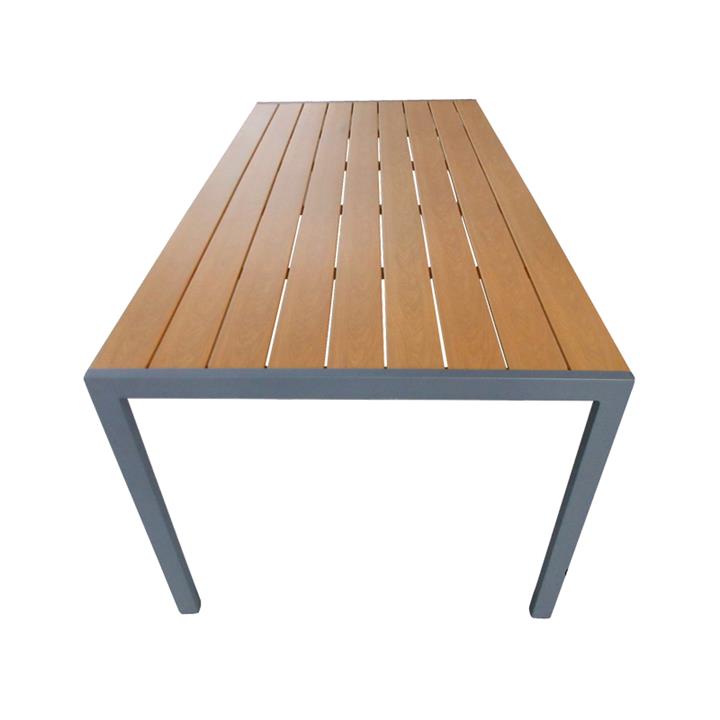 Nares table pakoworld aluminum anthracite-plywood natural 140x80x72.5cm