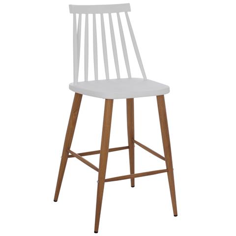 BAR STOOL HM9300.01 WHITE MEDIUM HEIGHT 43x45x97Η