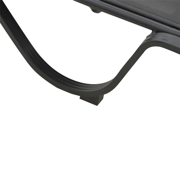 Deckchair with arms Cinch pakoworld grey aluminium- grey textilene