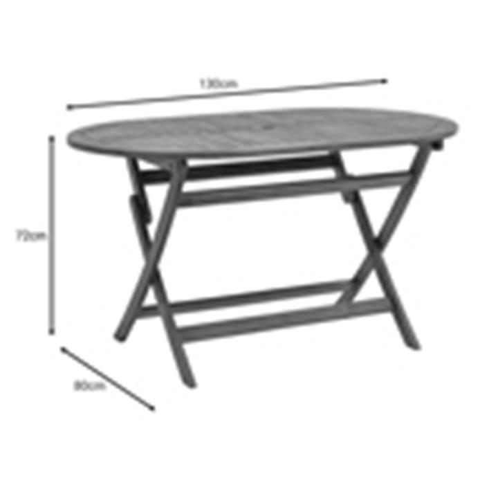 Τραπεζαρία Zerco-Falov pakoworld σετ 5τεμ φυσικό μασίφ ξύλο ακακίας 130x80x72εκ