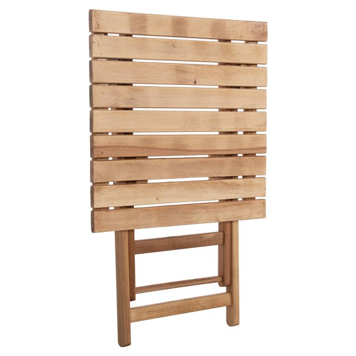 DIRECTOR'S TABLE LIMNOS HM5647.02 BEECH WOOD IN NATURAL-IMPREGNATION 60Χ60Χ75Hcm.
