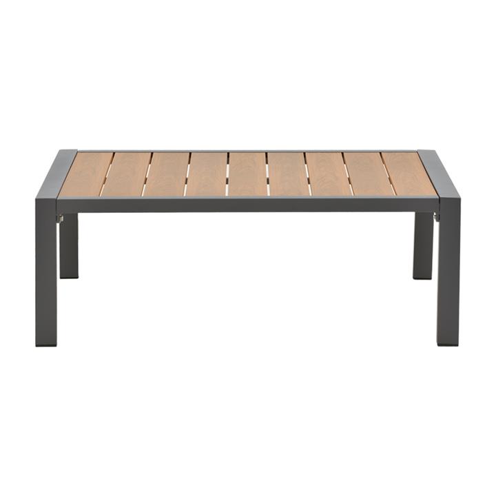 Lounge Fashionable pakoworld set 4pcs beige fabric-dark grey aluminium